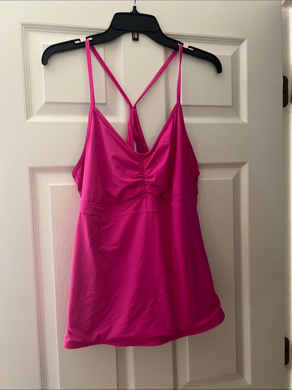 Athleta Bright Pink Women's swim tankini. No bra padding. Size XL Tall